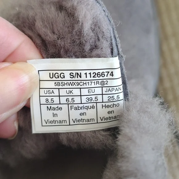 UGG Classic Femme Wedge Charcoal Lace Up Boot Size 8.5 - Picture 15 of 16